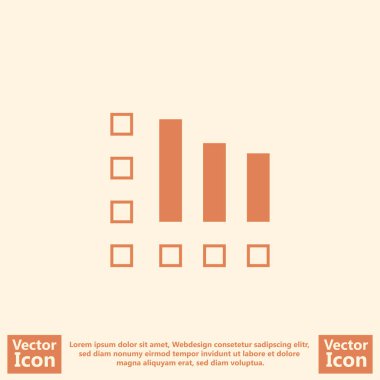 Düz stil grafik büyüme programı simgesi