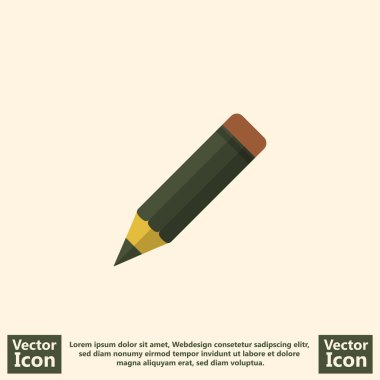 düz stil kalem simgesi