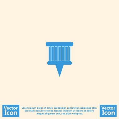 Düz stil PIN simgesi