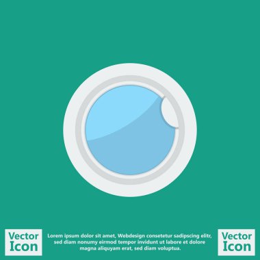 Düz stil çamaşır makinesi simgesi