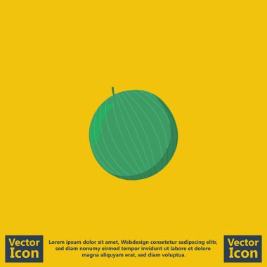 Düz stil karpuz simgesi