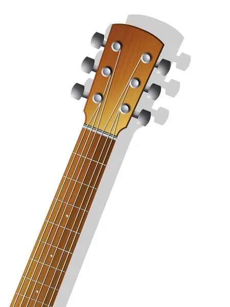 Acoustic guitar neck — Stock Vector