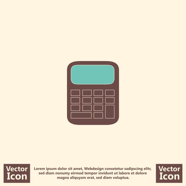 Flat style calculator icon — Stock Vector