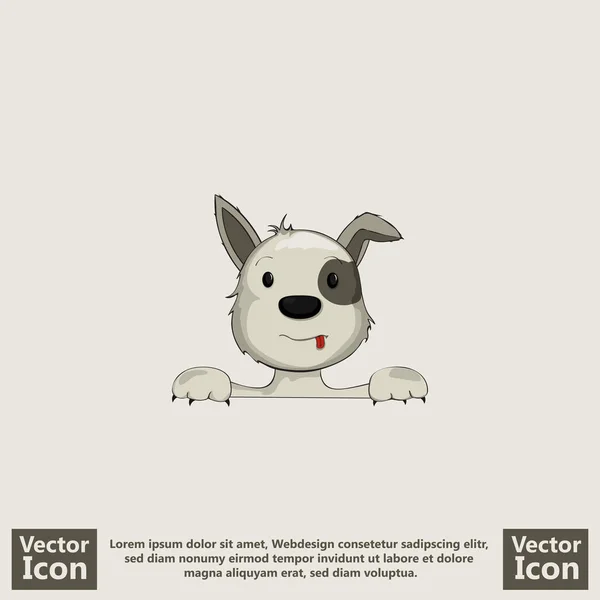 Estilo plano icono de cachorro — Vector de stock