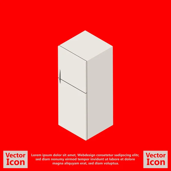 Icono de refrigerador de estilo plano — Vector de stock