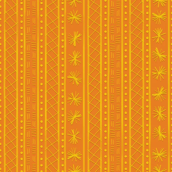 Patrón tribal naranja — Vector de stock