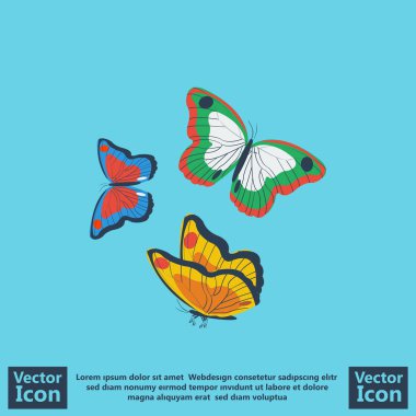 Düz stil buterflies simgesi