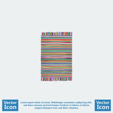 Düz stil halı simgesi