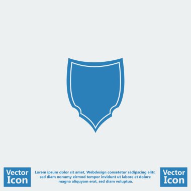 Düz stil kalkan simgesi