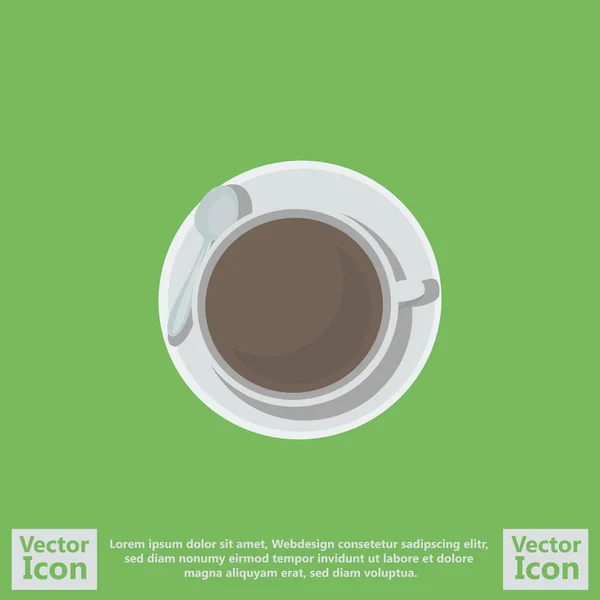 Icône de café de style plat — Image vectorielle