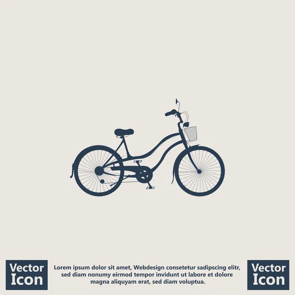 Икона велосипедистки в плоском стиле — стоковый вектор