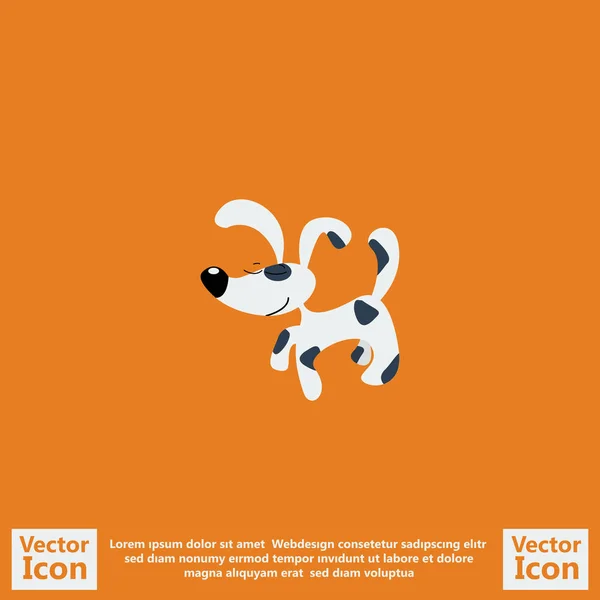 Плоская икона щенка — стоковый вектор