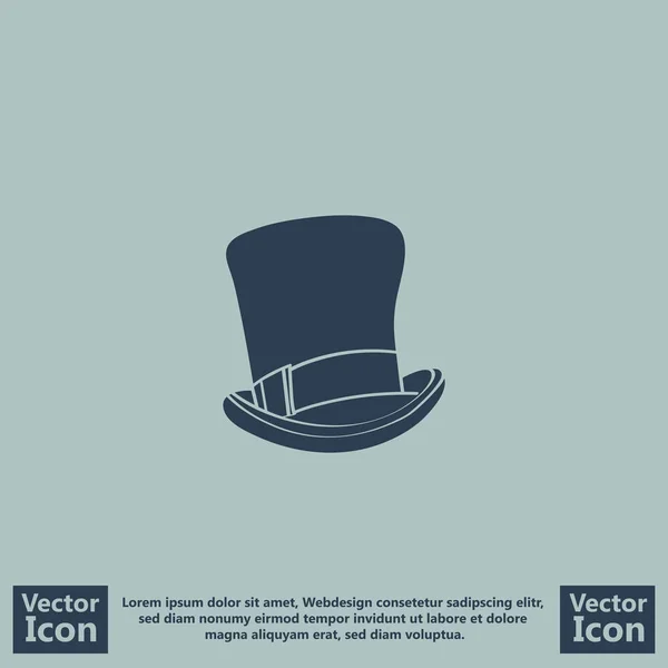 Estilo plano sombrero topper icono — Vector de stock
