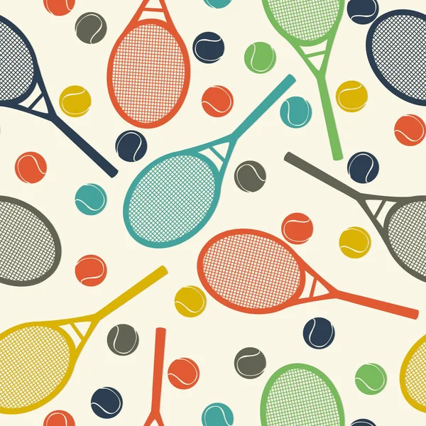 Modèle de tennis vintage — Image vectorielle