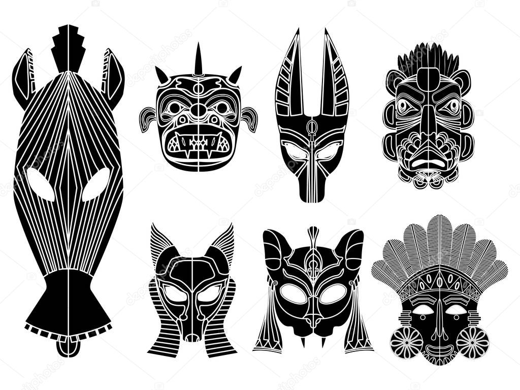 Tribal mask set 2