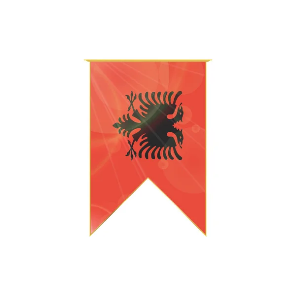 Albania ribbon flag — Stock Vector