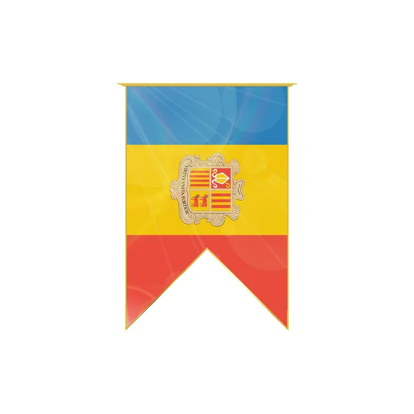 Bandeira da fita de Andorra — Vetor de Stock
