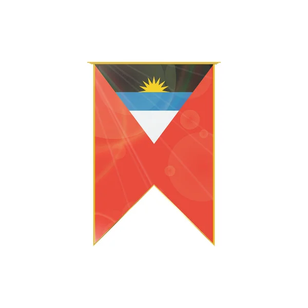 Ленточный флаг Антигуа и Барбуды — стоковый вектор