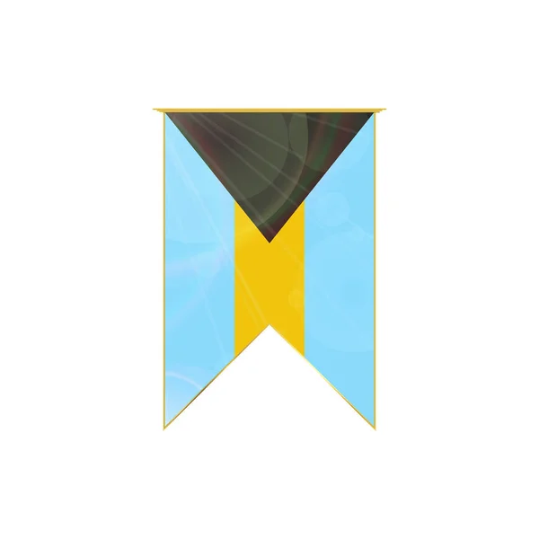 Drapeau ruban Bahamas — Image vectorielle