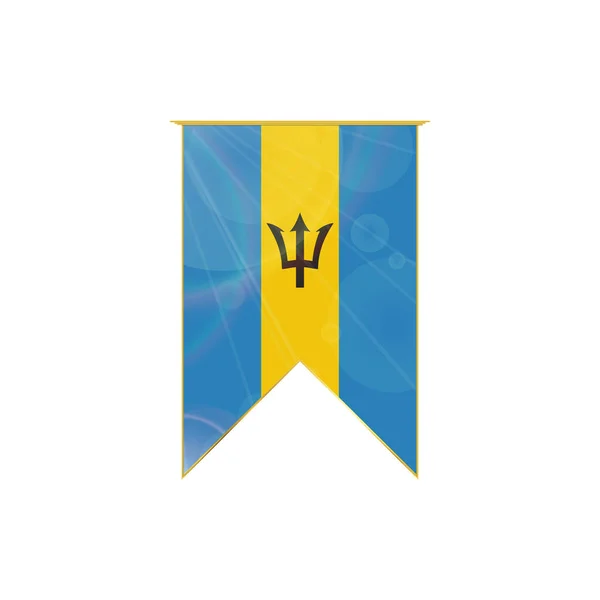 Bandeira de fita de Barbados — Vetor de Stock