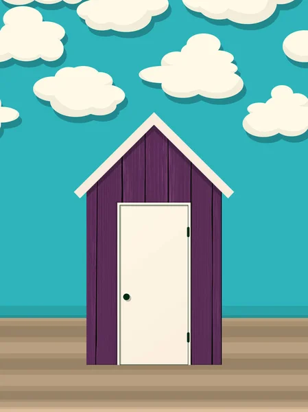 Beach hut vector — Stock Vector