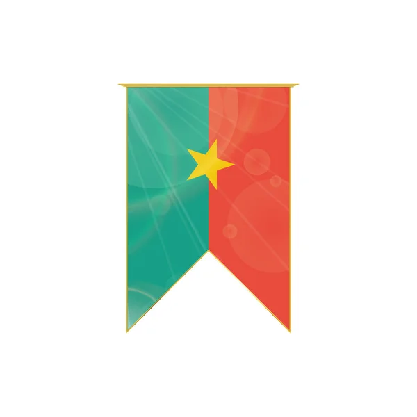 Burkina Faso şerit bayrak — Stok Vektör