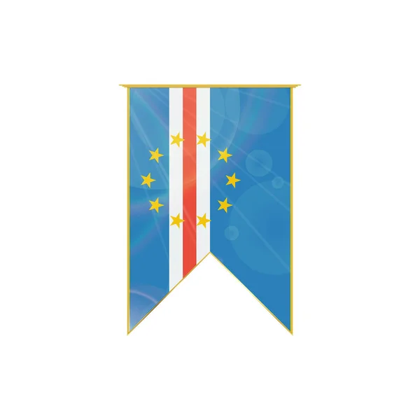 Bandera de cinta de Cabo Verde — Archivo Imágenes Vectoriales