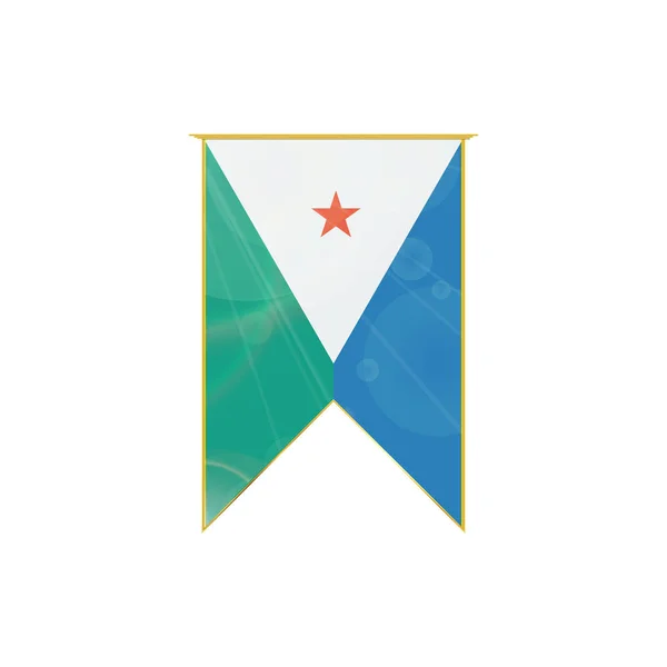Djibouti ruban drapeau — Image vectorielle