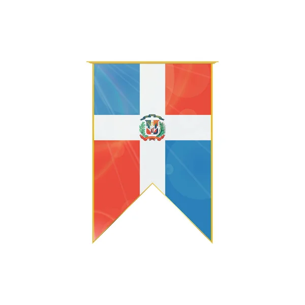 Ленточный флаг Доминиканской Республики — стоковый вектор
