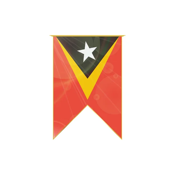 East Timor ribbon flag — Stock Vector