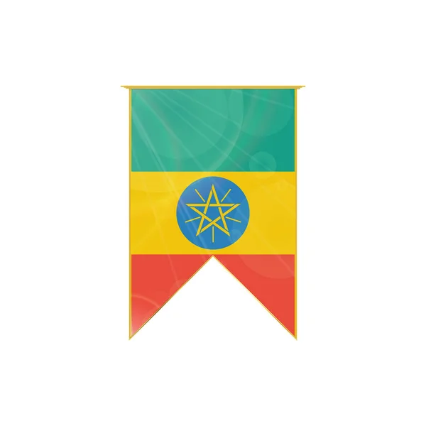 Etiópia bandeira da fita — Vetor de Stock