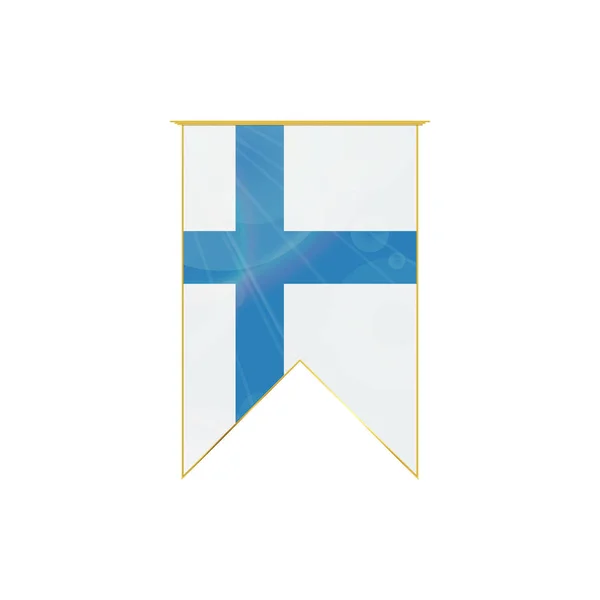 Flaga wstążki Finlandia — Wektor stockowy