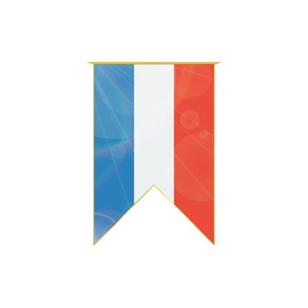 Bandera de cinta Francia — Vector de stock