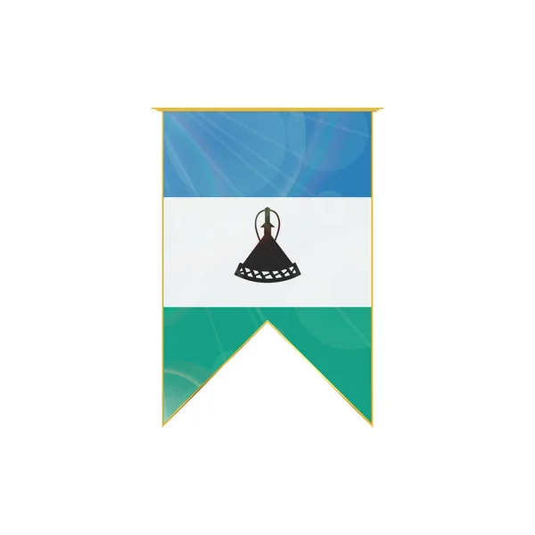 Flaga wstążki Lesotho — Wektor stockowy