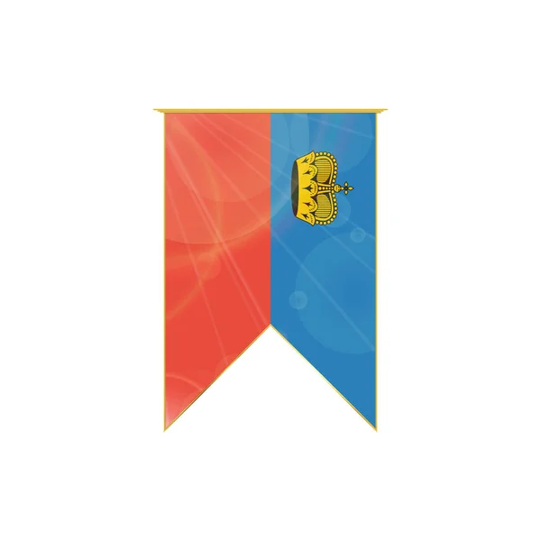 Ruban drapeau Lichtenstein — Image vectorielle