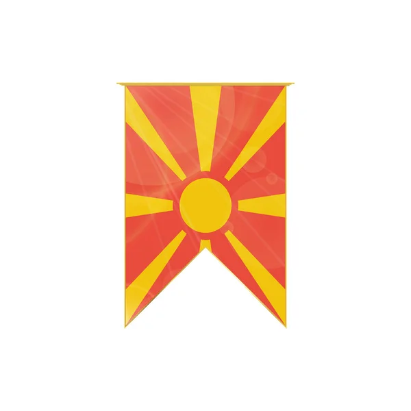 Ленточный флаг Македонии — стоковый вектор