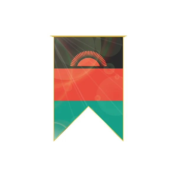 Malawi-Fahne — Stockvektor