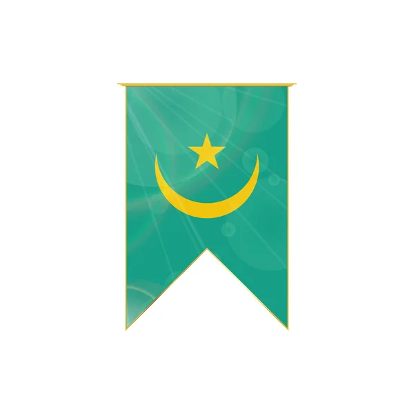 Bandera de cinta de Mauritania — Archivo Imágenes Vectoriales