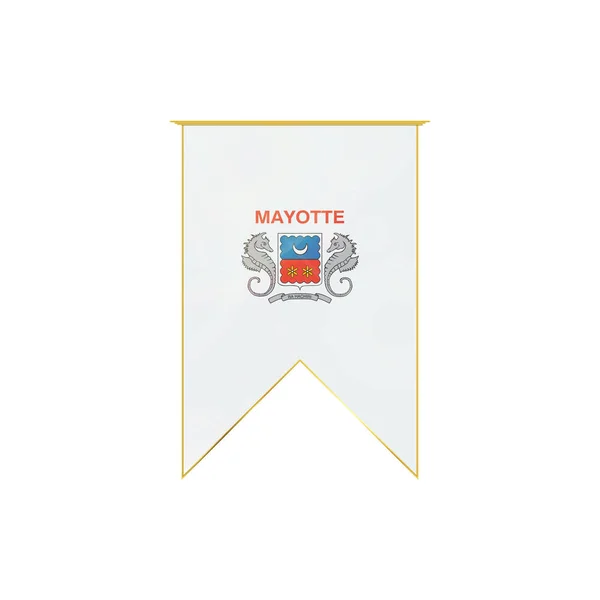 Bandeira de fita de Mayotte — Vetor de Stock