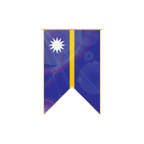 Drapeau ruban Nauru — Image vectorielle