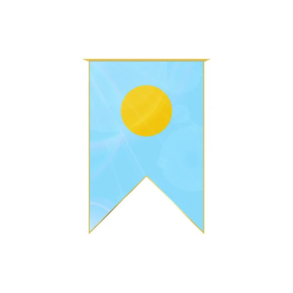 Palau şerit bayrak — Stok Vektör
