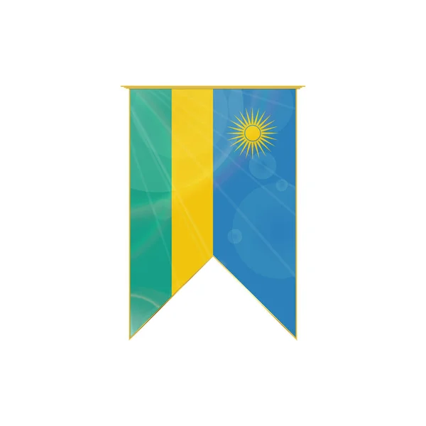 Bandeira de fita de Ruanda — Vetor de Stock