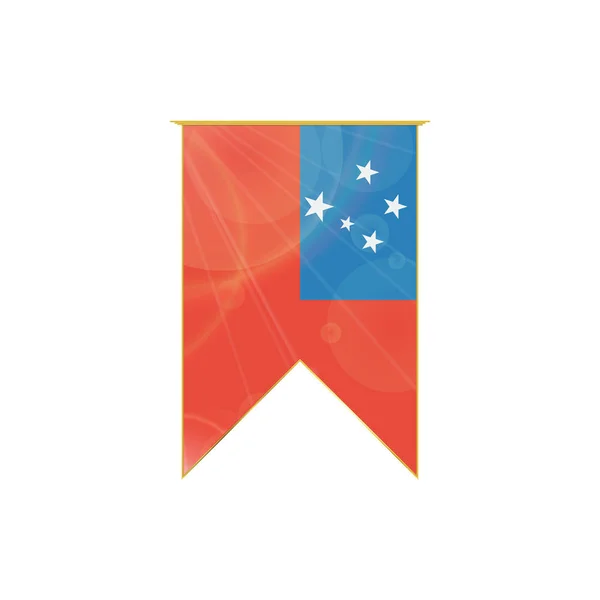 Ruban drapeau Samoa — Image vectorielle