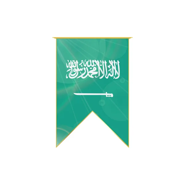 Saudi-Arabien-Bandflagge — Stockvektor