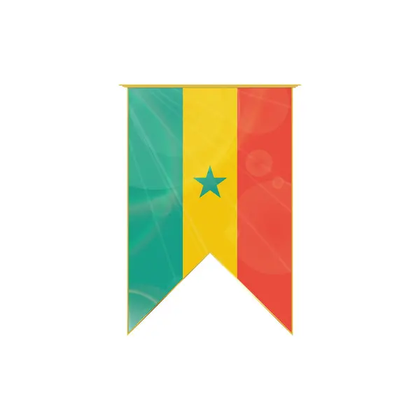 Bandeira da fita do Senegal — Vetor de Stock