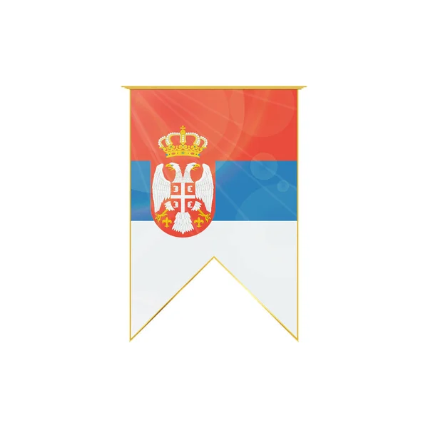 Ленточный флаг Сербии — стоковый вектор