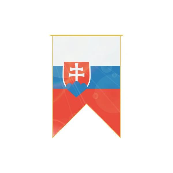 Slovakia ribbon flag — Stock Vector