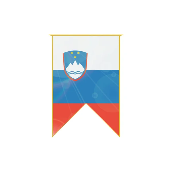 Ruban drapeau Slovénie — Image vectorielle