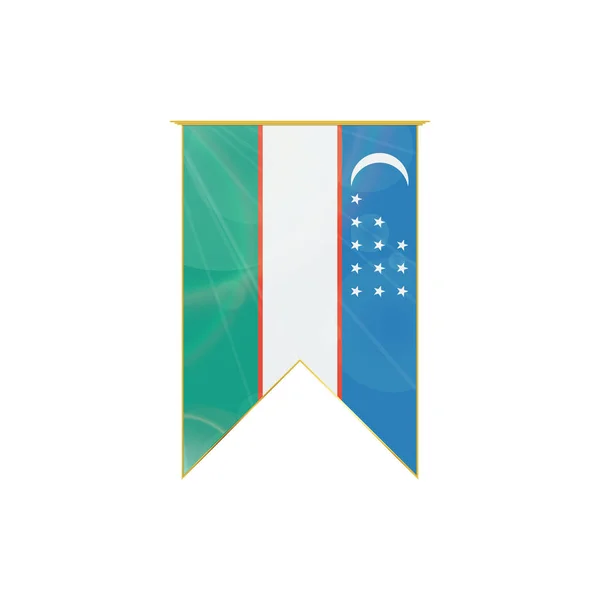 Bandeira da fita do Usbequistão —  Vetores de Stock