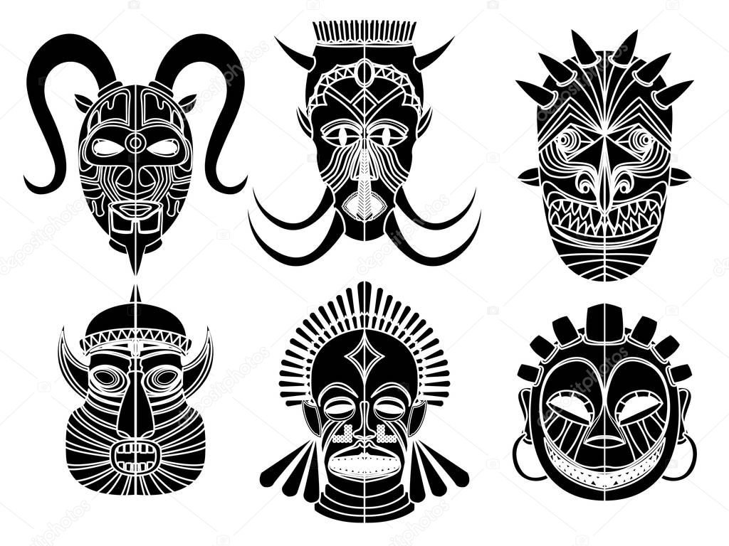 Tribal mask set